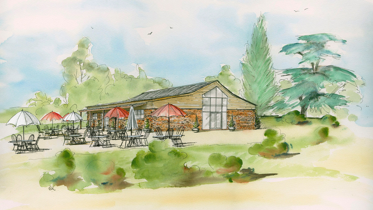 An artist's impression of how Picks Barn may look (view from the south east)