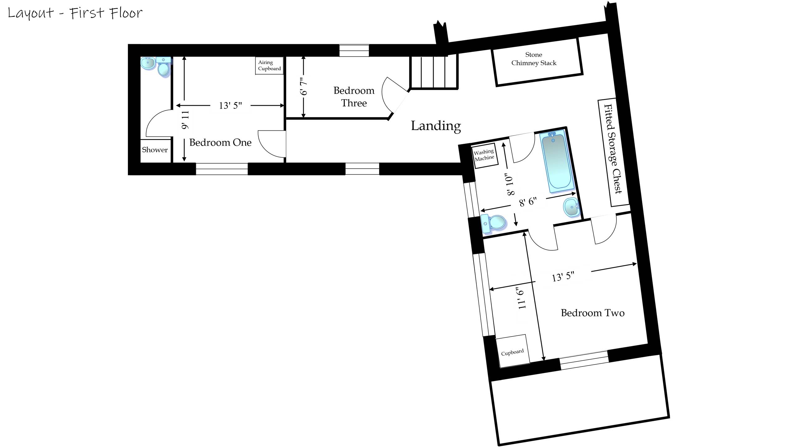 Old Well Cottage, First Floor Layout
