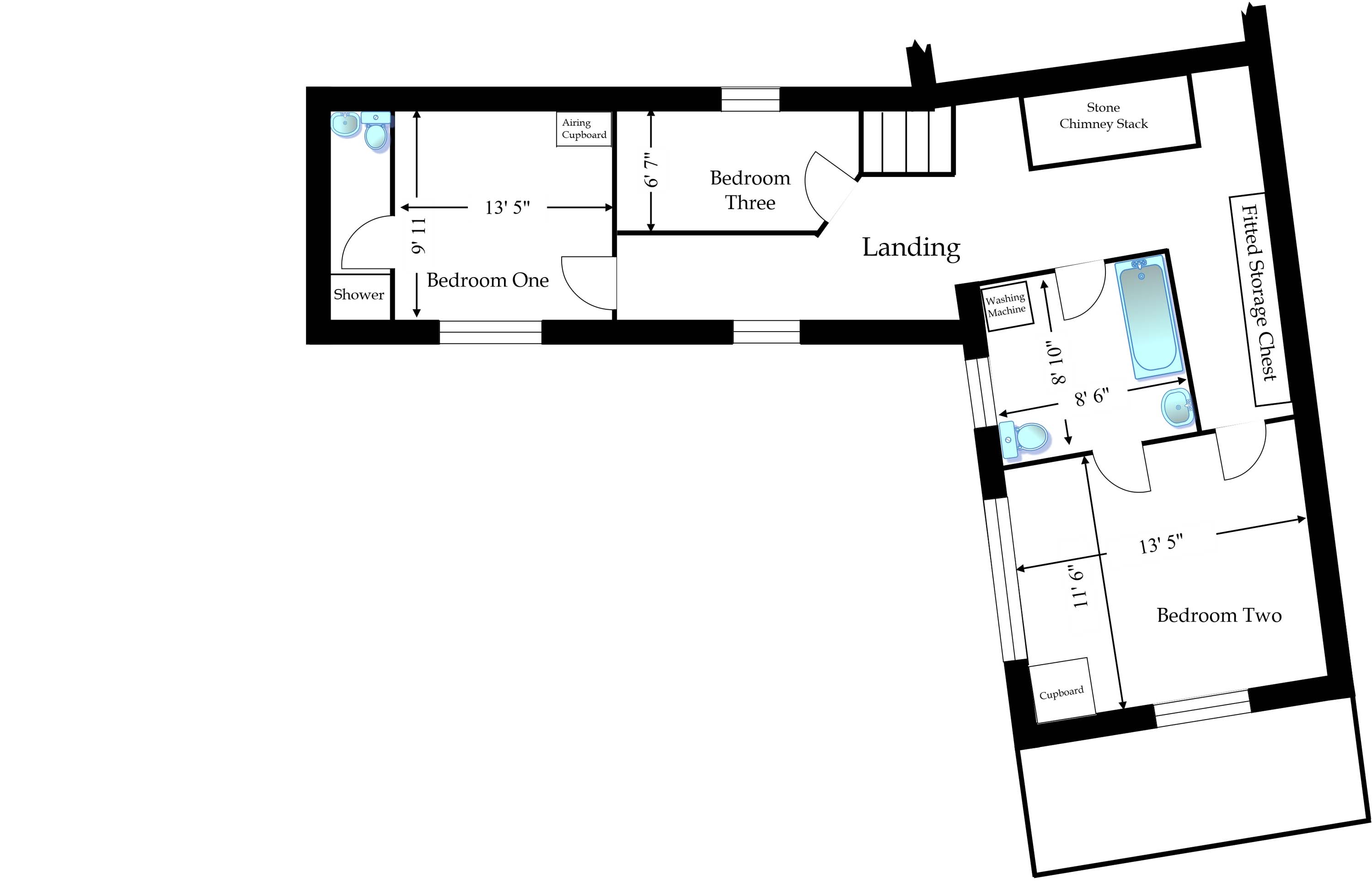 Old Well Cottage First Floor Layout Plan