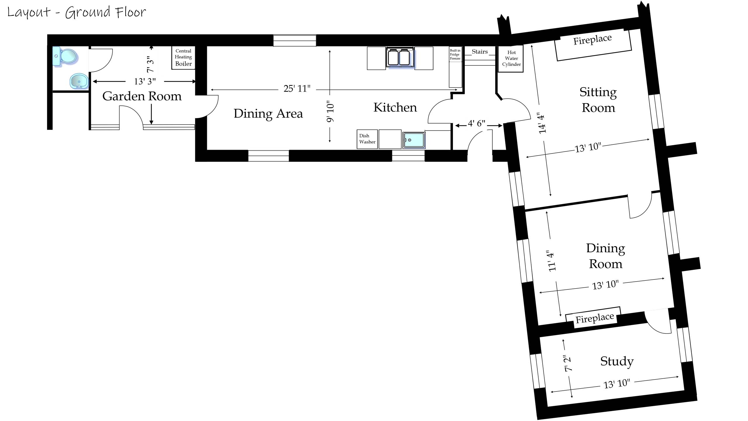 Old Well Cottage, Ground Floor Layout