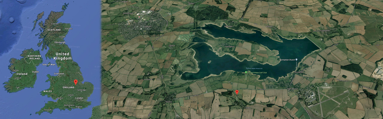 Lyndon in Rutland, UK - Satellite view image.